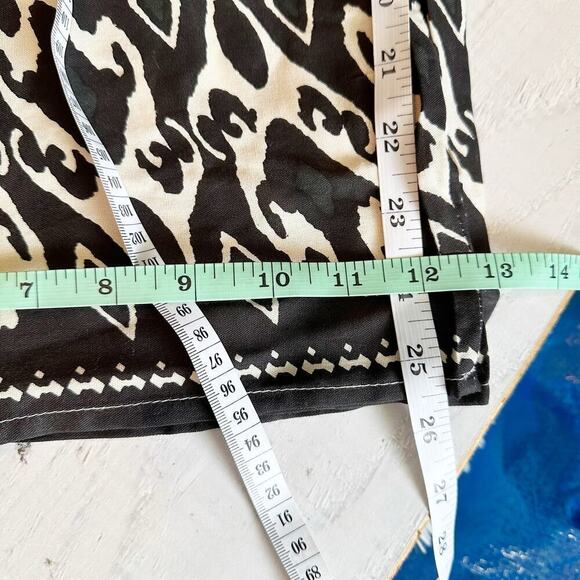 Boho Me Elastic Waist Wide Leg Casual Pants Ikat Print Size Medium - Picture 5 of 6